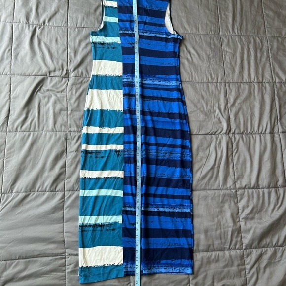 Anthropologie Striped Bodycon Midi Sleeveless Dress Corey Lynn Carter M - Picture 6 of 7